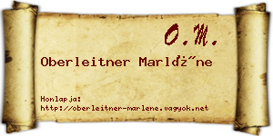 Oberleitner Marléne névjegykártya